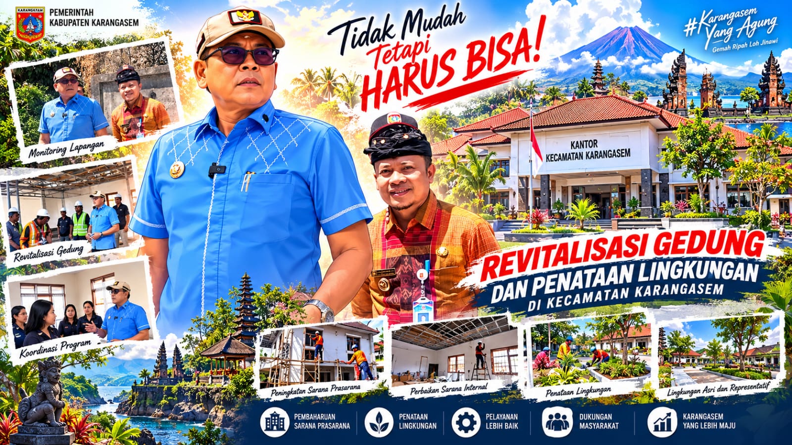 Monev Revitalisasi Gedung dan Penataan Lingkungan di Kecamatan Karangasem